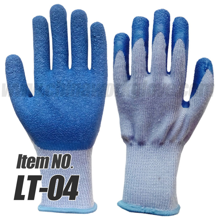 Cotton/Polycotton Rubber Palm Crinkle Dipped Safety Glove